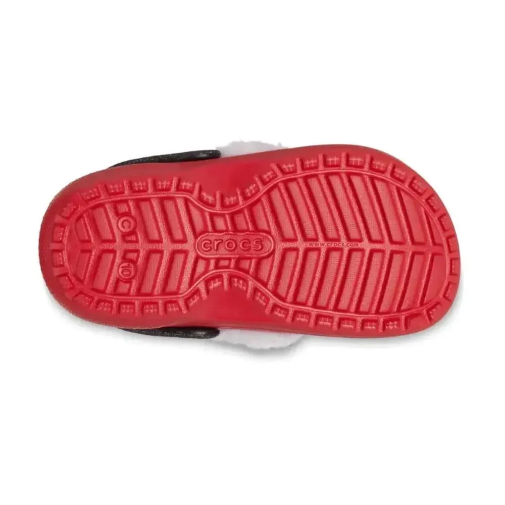 Crocs Classic Lined Santa 210932-6WE Clogs Toddler Red White Lifestyle KFC708
